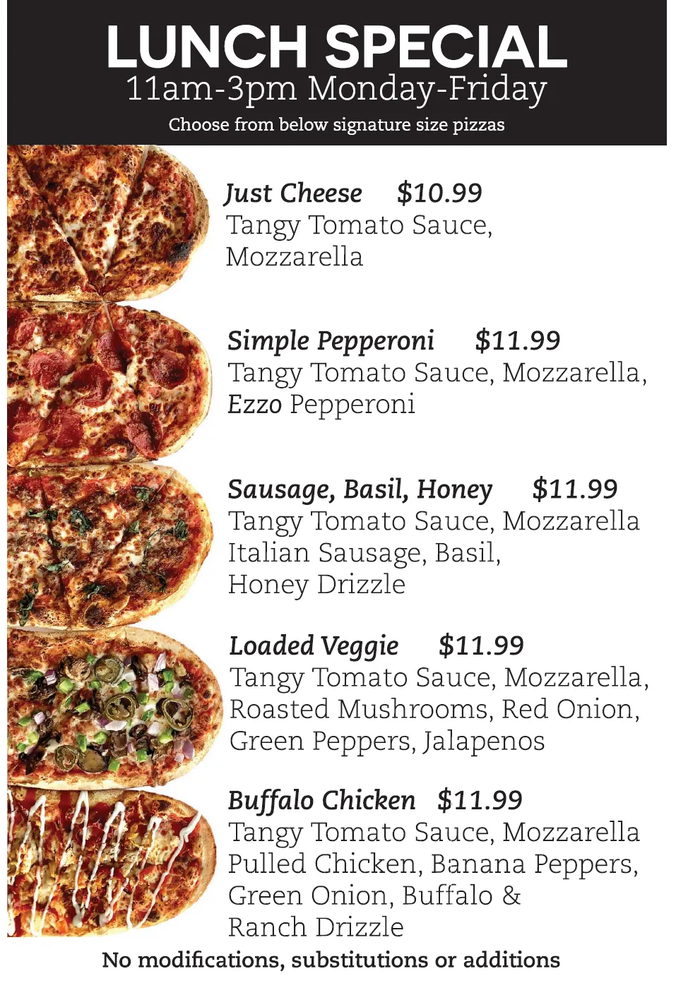 Lovepizza Weekly Specials